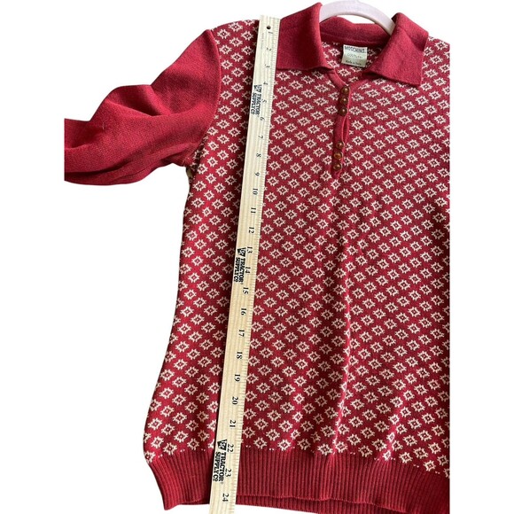 Moschino Couture‎ Women’s Collared Sweater Longsleeve Size 8 Wool Button V Neck - Picture 6 of 10
